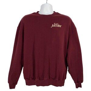 Karl Jacobs Embroidered Spellout Sweatshirt YT Merch Maroon. Sz M